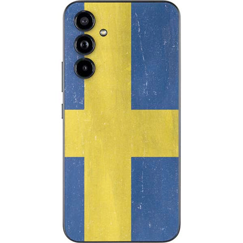 Sweden Flag Distressed Galaxy A54 5G Skin